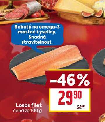 Losos filet cena za 100 g