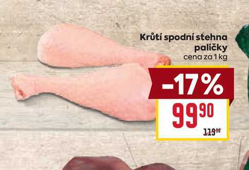 Krůtí spodní stehna paličky cena za 1 kg 