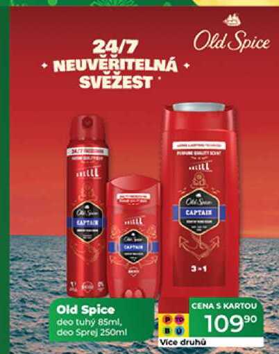 Old Spice deo tuhý 85ml, deo Sprej 250ml