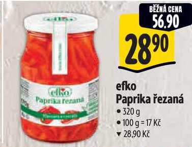 efko Paprika řezaná, 320 g 