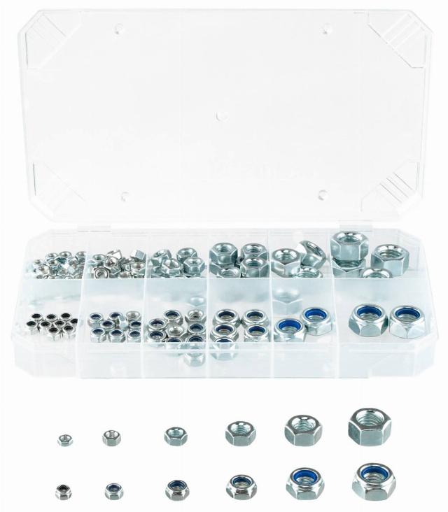 PARKSIDE Sada šestihranných matek 128dílná