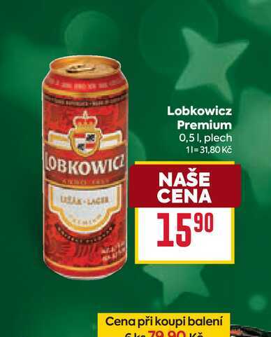 Lobkowicz Premium 0,51, plech