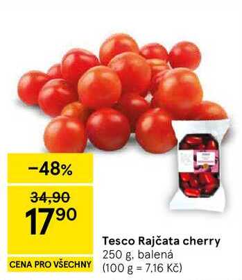 Tesco Rajčata cherry, 250 g, balená  