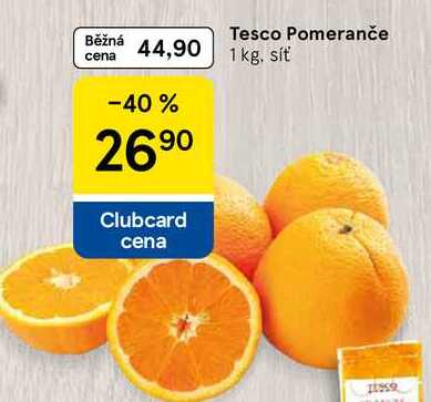 Tesco Pomeranče, 1 kg, síť
