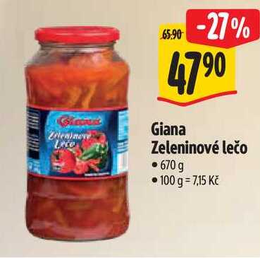 Giana Zeleninové lečo, 670 g 