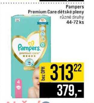 Pampers Premium Care dětské pleny různé druhy 44-72 ks