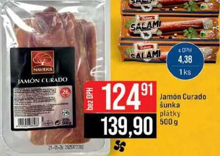 Jamón Curado šunka plátky 500g