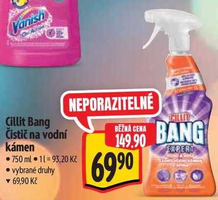 Cillit Bang Čistič na vodní kámen, 750 ml