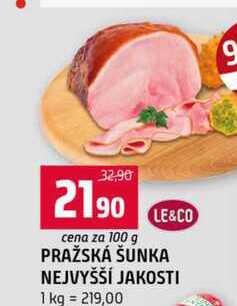 PRAŽSKÁ ŠUNKA NEJVYŠŠÍ JAKOSTI 1 kg