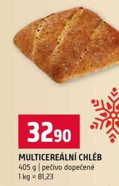 MULTICEREÁLNÍ CHLÉB 405 g pečivo dopečené 