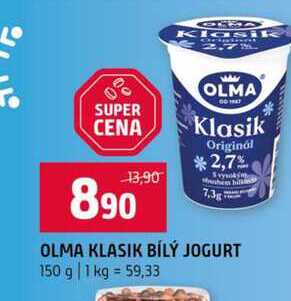 OLMA KLASIK BÍLÝ JOGURT 150 g