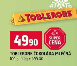 TOBLERONE ČOKOLÁDA MLÉČNÁ 100 g
