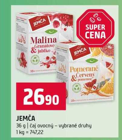 JEMČA 36 g čaj ovocný vybrané druhy 