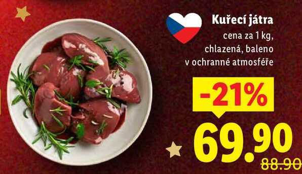 Kuřecí játra, cena za 1 kg