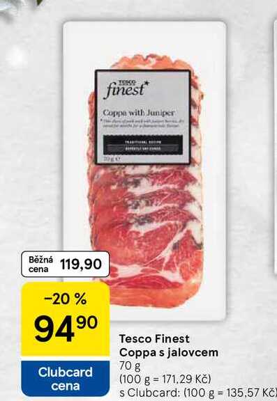 Tesco Finest Coppa s jalovcem, 70 g