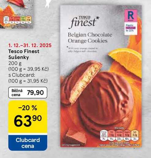 Tesco Finest Sušenky, 200 g