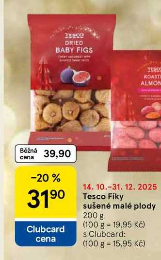 Tesco Fíky sušené malé plody, 200 g  