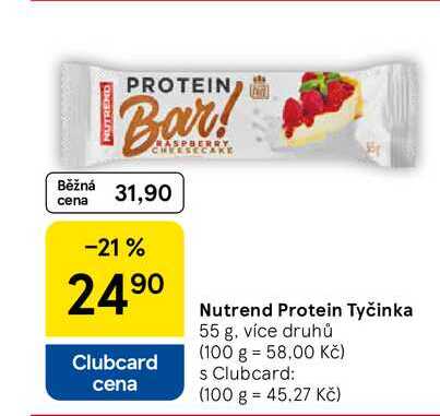 Nutrend Protein Tyčinka, 55 g, více druhů 