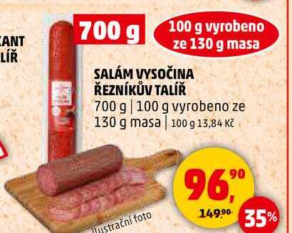 SALÁM VYSOČINA ŘEZNÍKŮV TALÍŘ, 700 g 