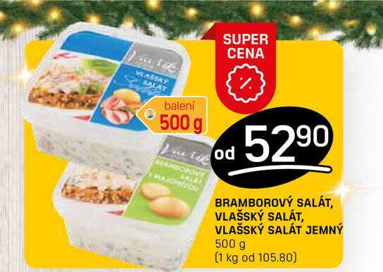 BRAMBOROVÝ SALÁT, VLAŠSKÝ SALÁT, VLAŠSKÝ SALÁT JEMNÝ 500 g