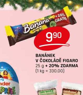 BANÁNEK V ČOKOLÁDĚ FIGARO 25 g