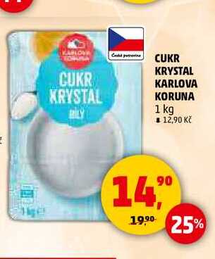 CUKR KRYSTAL KARLOVA KORUNA, 1 kg v akci