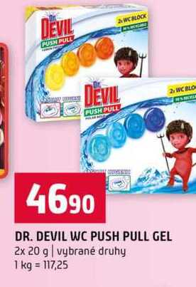 DR. DEVIL WC PUSH PULL GEL 2x 20 g vybrané druhy