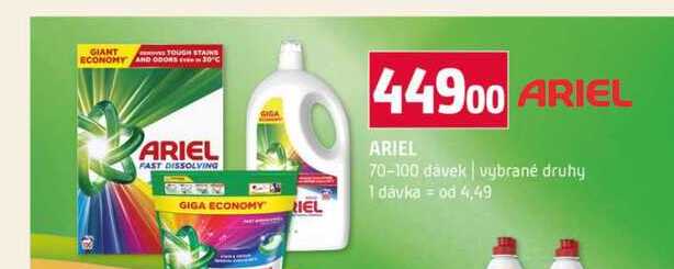 ARIEL 70-100 dávek vybrané druhy