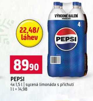 PEPSI 4x 1,5l sycená limonáda s příchutí 