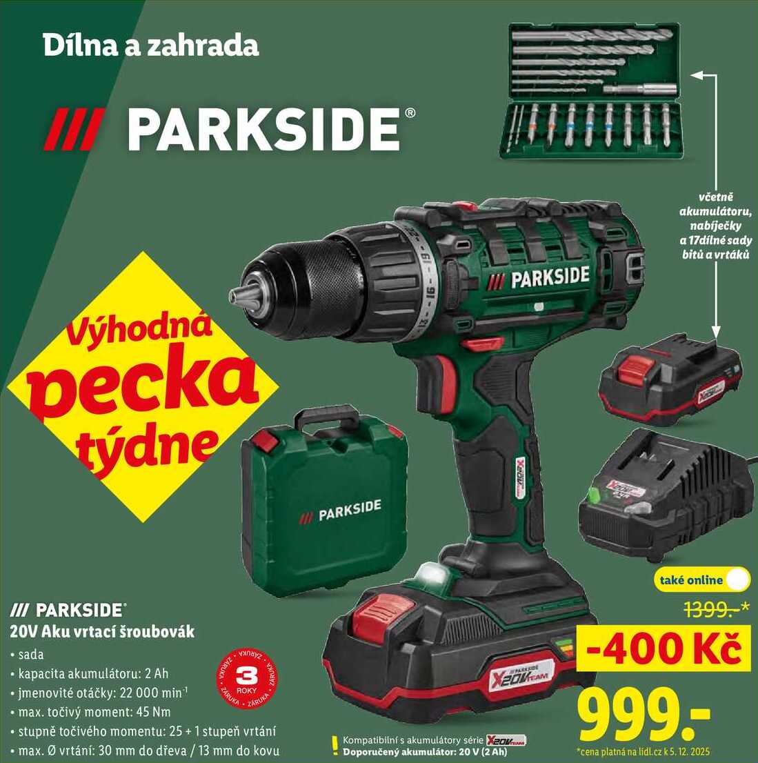 20V Aku vrtací šroubovák