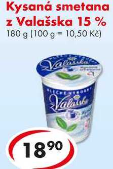 Kysaná smetana z Valašska 15%, 180 g