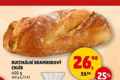 RUSTIKÁLNÍ BRAMBOROVÝ CHLÉB, 400 g 