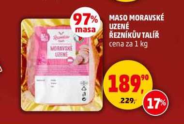 MASO MORAVSKÉ UZENÉ ŘEZNÍKŮV TALÍŘ, 1 kg 