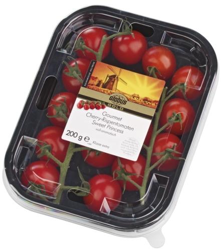 Rajčata cherry na stonku Globus Gold, 200 g