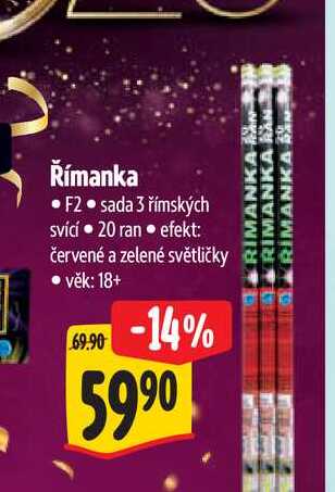 Římanka F2  sada 3 římských svící  