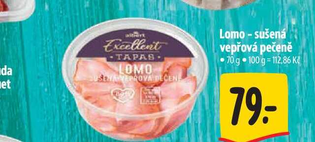   Lomo - sušená vepřová pečeně 70 g 