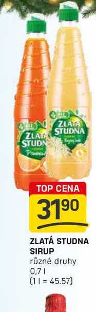 ZLATÁ STUDNA SIRUP různé druhy 0,7l