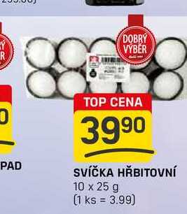 SVÍČKA HŘBITOVNÍ 10 x 25 g