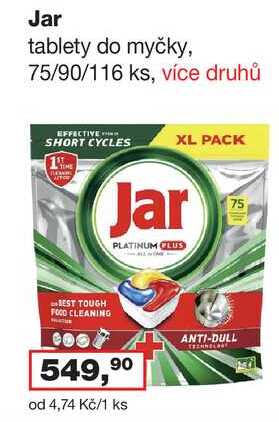 Jar tablety do myčky, více druhů