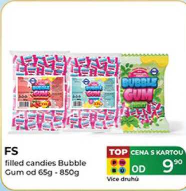 FS filled candies Bubble Gum od 65g-850g  