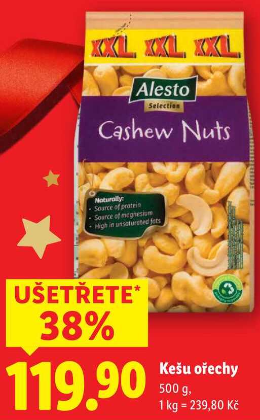 Kešu ořechy, 500 g