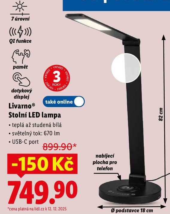 Livarno Stolní LED lampa