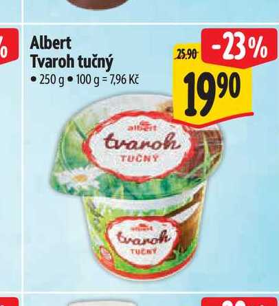 Albert Tvaroh tučný 250 g  