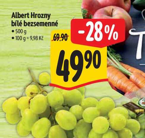 Albert Hrozny bílé bezsemenné 500 g 