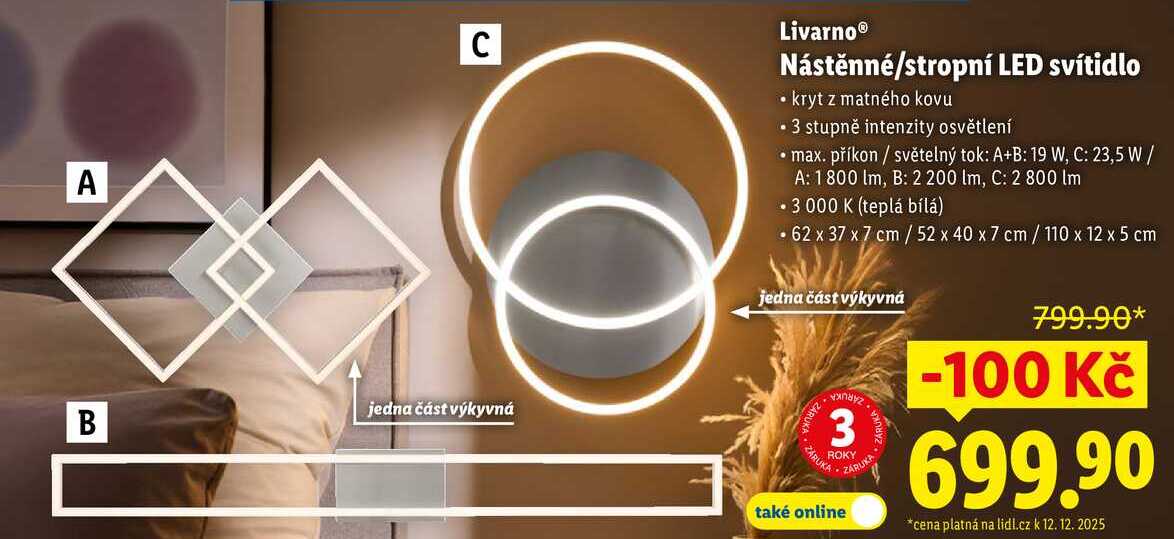 Livarno Nástěnné/stropní LED svítidlo   