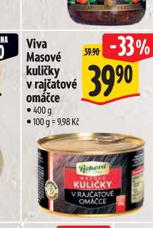 Viva Masové kuličky v rajčatové omáčce 400 g