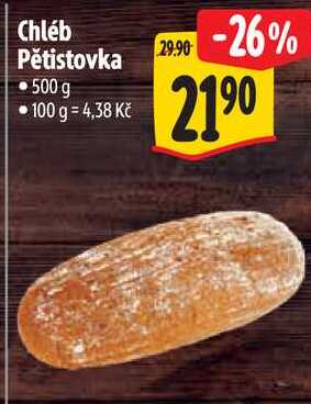 Chléb Pětistovka, 500 g 