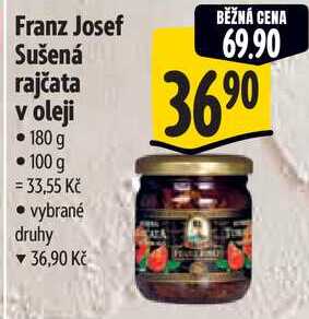 Franz Josef Sušená rajčata v oleji, 180 g 