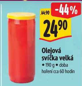 Olejová svíčka velká
