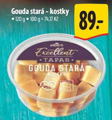 Gouda stará - kostky, 120 g